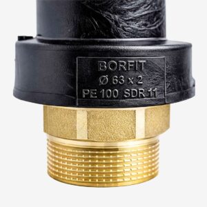 Переход ПЭ-латунь литой HР ПЭ100 SDR11 Borfit