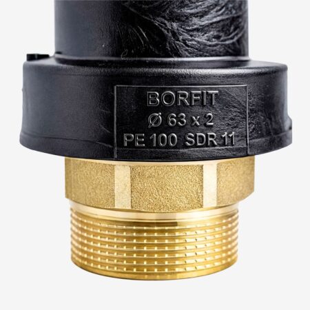 Переход ПЭ-латунь литой HР ПЭ100 SDR11 Borfit